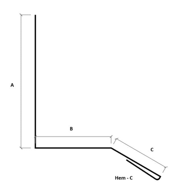 1.1.2 Drip Edge Standard w.kick