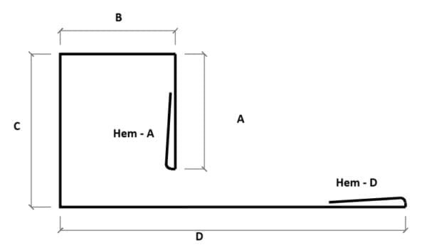 2.3.4 J Trim Box J-Trim w/hem