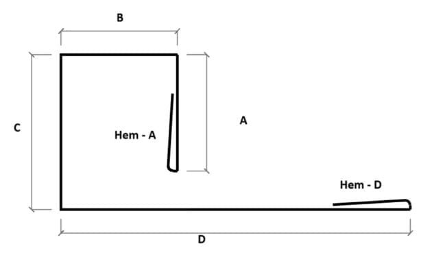 2.3.4 J Trim Box J-Trim w/hem